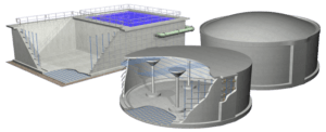 prestressed concrete tanks