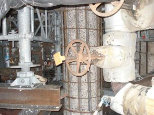 exposed steel reinforcement