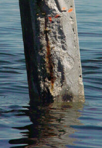 corroded piling