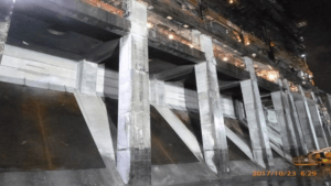 completed installation wear plates