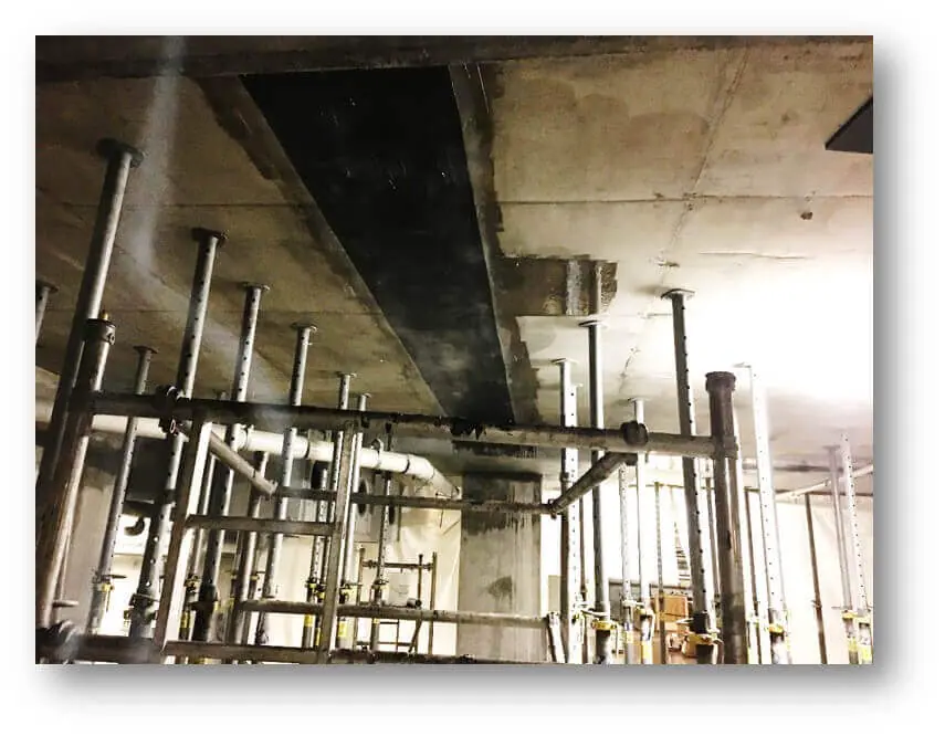 Punching Shear Repaired with V-Wrap CFRP System | Structural Technologies